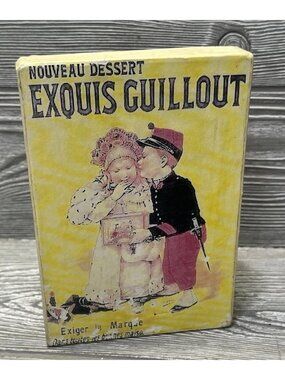 Storage Box Yellow Sturdy Cardboard Nouveau Exquis Guillout Rectangle Shape
